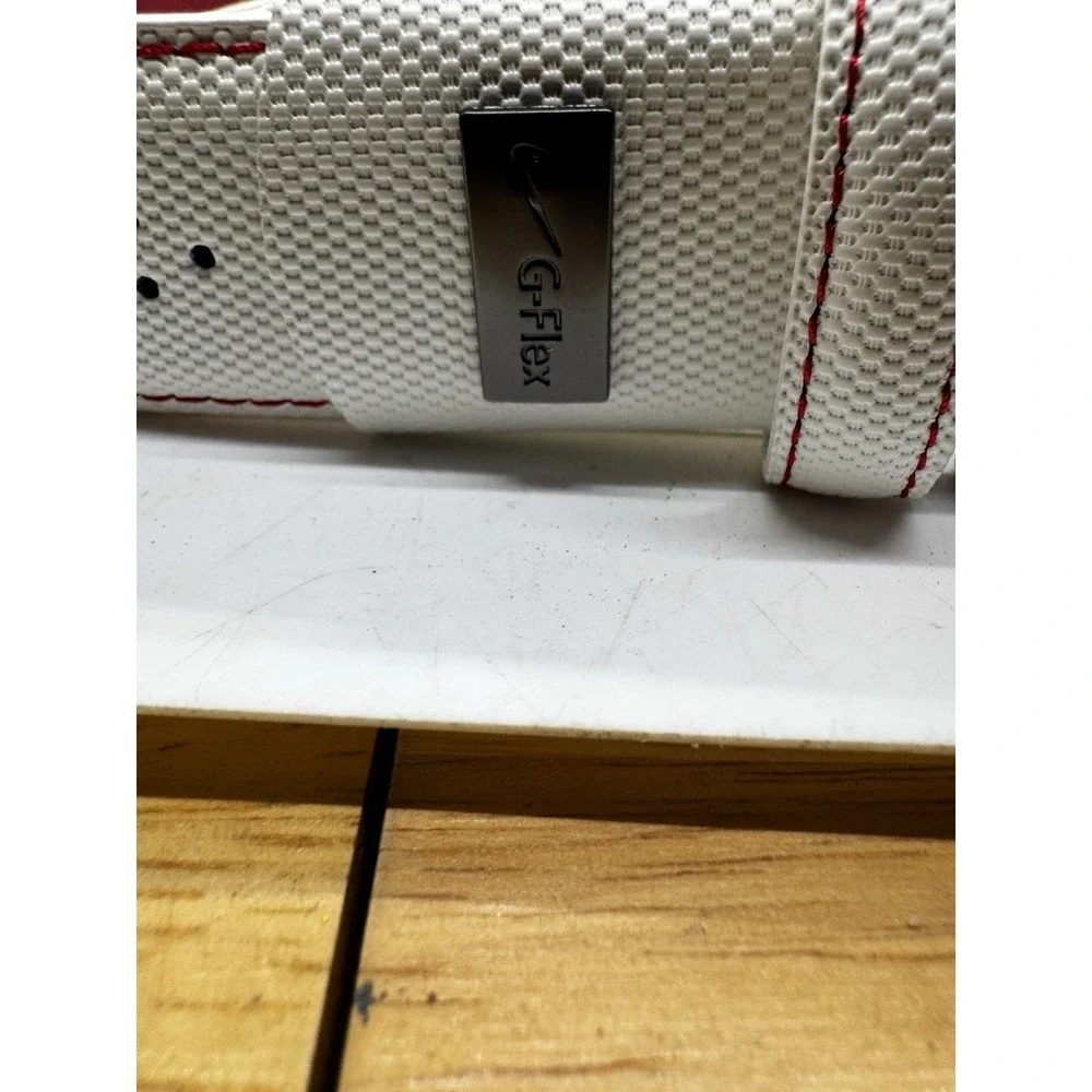 Tiger Woods Golf Leather Belt White/red Men's Size 38 Clean EUC A1